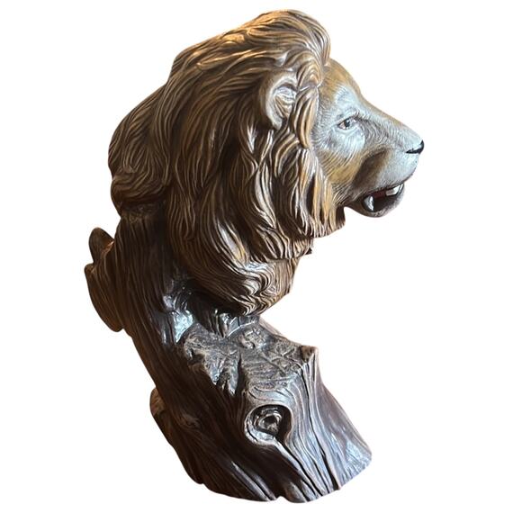 Driftwood Lion Ceramic Bisque Handpainted Statue Doc Holliday Collection - Picture 3 of 7